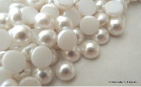 Preciosa Non-Hotfix Pearl Cabochon White 5mm
